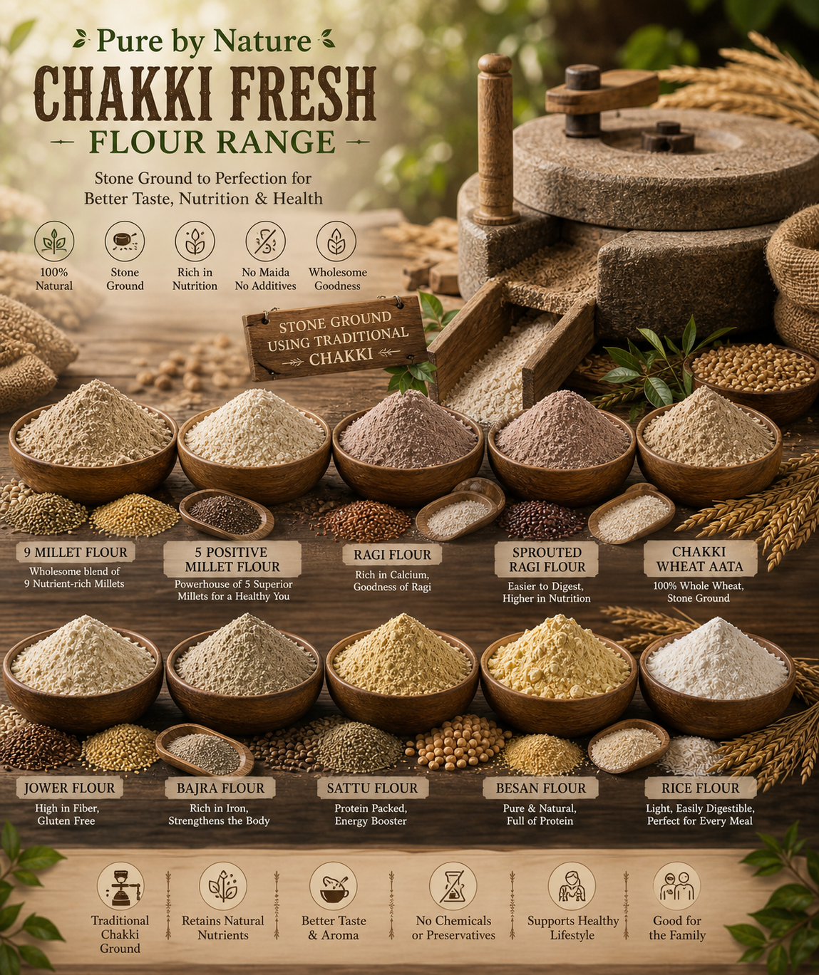 Chakki fresh flours